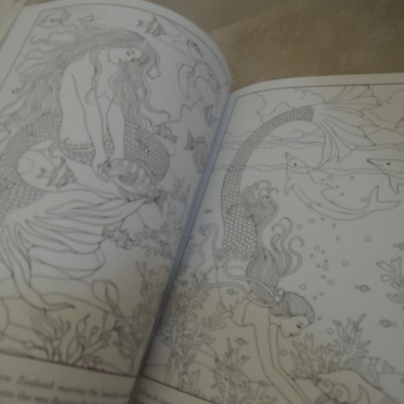 Mythical Mermaids Coloring Book Dover Coloring Books Dec 8 2011 NEW - Picture 2 of 3